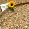 Fondo Amarillo con Ramas, Tela de Algodón Estampado Digital, Paquete de 20 Unidades, Camisa Infantil, Ropa Nueva Chinoiserie, Tela para Manualidades Hecha a Mano