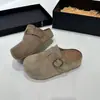 Zapatillas Birkenstock sin cordones que aumentan la altura, suela gruesa, modelo 2026, nuevas, sencillas, de punta cerrada, medias zapatillas, zapatillas para mujer, de moda para personas bajas