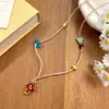 Nuevo Collar Coreano Largo de Hongo con Cuentas de Colores Dopamina para Mujer, Accesorios de Cadena para el Cuello de Celebridades de Internet de Gama Alta al por Mayor