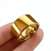 Anel de Titânio de Banda Larga Mais Vendido na Amazon Transfronteiriço, Design Personalizável, Anel Anti-Ansiedade para Alívio do Estresse, Superfície Plana de 12mm