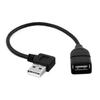 U2-002 USB 2.0 macho cotovelo esquerdo e direito 90 graus macho para fêmea linha de extensão 10cm 20 40 placa adaptadora