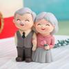 Figuritas de Resina de Moda de Abuelo y Abuela, Regalos del Festival del Doble Noveno, Decoraciones de Escritorio para el Hogar, Estatuas Creativas de Anciano y Anciana