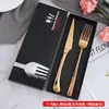 Creativo Titanio Plateado Portátil Vajilla Hotel Regalo Vajilla Juego Cuatro Piezas Cuchillo y Tenedor para Steak