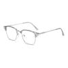 Óculos Jamie 9612 Armação de Metal para Miopia com Filtro de Luz Azul, que Podem ser Adaptados com Lentes de Grau, Óculos Meia-Armação para Homens, Sem Grau