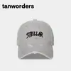 Gorra de béisbol vintage lavada estilo japonés con efecto desgastado para mujer, ala ancha, circunferencia de cabeza grande, adelgazante del rostro, protector solar, bordada