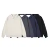Moletom de Manga Longa com Gola Lapela Estilo Primavera e Outono Cor Sólida Solto Casual Roupa Esportiva para Homens e Mulheres Jaqueta Estilo Academia Japonesa