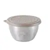 Tigelas mini para molho de imersão de aço inoxidável para atacado com tampas, recipientes domésticos para salada de tomate, potes para molho, louças portáteis, pratos para condimentos