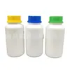 Botella de Reactivo en Polvo Sólido de Boca Ancha 500ml 400ml 250ml Botella Redonda de Plástico Botella de Plástico para Agente Descalcificador Sólido