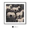 Pintura suspensa de arte chinesa silenciosa para sala de estar, mural moderno e simples de hotel familiar, pintura de estudo avançada em preto e branco