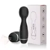 Chupador de AV stick 10 frecuencias vibración silicona masajeador stick carga doble cabeza masturbador masaje de cuerpo completo