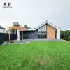 Vendas diretas do fabricante de origem de estrutura de aço zincado, design e construção de solário residencial moderno de estilo minimalista para vilas de férias