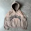 Cardigan Retrô Americano Estilo de Rua com Zíper Moletom com Capuz Moletom com Letra Gótica Estrela para Homens e Mulheres 2026 Outono e Inverno Novo Estilo