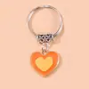 Llavero Colgante de Amor Multicolor Geométrico con Goteo de Aceite Colgante para Bolso de Pareja Pantalones Accesorios de Ropa Decoración Colgante Versátil para Todo