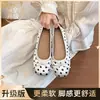 Zapatos Mary Jane de lunares con lazo, estilo femenino para mujer, nuevo modelo otoño 2026, planos, poco profundos, de suela blanda, zapatos de vestir versátiles