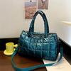 Transfronterizo 2022 otoño e invierno nuevo algodón ropa bolsa hilo bordado algodón espacial bandolera moda brillante bolso de mujer bolso de mano casual