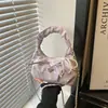 Bolso de Mano de Moda Plisado Estilo Coreano para Mujer 2026 Nuevo Estampado Floral Bolso de Axila Bolso de Hombro Cruzado de Moda