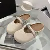Exportar a Italia: Pantuflas de Lino Tejido con Suela Gruesa y Punta Cerrada, Sandalias Transpirables de Moda, Media Pantufla Modelo Nuevo 2026