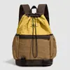 Mochila Casual Color-Blocking Estilo Japonês, Grande Capacidade, Simples e Leve, Adequada para Campus e Esportes ao Ar Livre