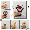 Mini ramo fresco de rosas secas, mini regalo exquisito, flor eterna, gipsófila, decoraciones al por mayor