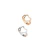 Moda transfronteriza europea y americana. Estilo versátil. Conjunto de 2 piezas de estilo minimalista con anillo de corazón hueco abierto.