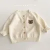 Chaqueta cárdigan de punto estilo coreano para niños, primavera y otoño, tops de manga larga para bebés, suéter de otoño para niños y niñas, ropa para salir