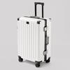 Maleta de Cabina de 20 pulgadas Maleta con Ruedas para Hombre Marco de Aluminio Equipaje de PC Bolsa de Gran Capacidad de 26 pulgadas Maleta de Viaje para Mujer Maleta de Cuero Equipaje