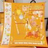 Estilo Europeo Versátil Globo de Carruaje 90 cm Sarong Decorativo de Sarja Bufanda para Aire Acondicionado Bufanda Cuadrada Grande Envoltura Bufanda para el Pecho Bufanda Pequeña