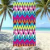 Toalla de Playa de Microfibra Transfronteriza con Logo Personalizado, Absorbente de Agua, Secado Rápido, Toalla de Baño de Terciopelo Doble Cara Estampada, Hecha a Medida para Comercio Exterior
