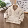 Abrigo infantil Rantuo 26 abrigo de forro polar liso para niños de invierno, engrosado para niños y niñas, esencial para el calor en invierno, transfronterizo