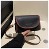 Bolsa casual simples de cor sólida da moda estilo coreano bolsa feminina 2024 Inverno nova bolsa pequena texturizada bolsa de ombro transversal