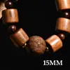 Pulseira de Contas Cilíndricas de Jacarandá Preto 15mm Contas Separadas Pulseira de Contas de Buda Pixiu Esculpido Rosário Masculino e Feminino Joia Presente