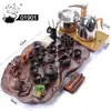 Bandeja de té para el hogar Mesa de té de madera Juego de Mar de Té grande de una sola pieza cuatro en uno soporte para estufa eléctrica automática generación