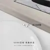Pendientes de moda redondos de plata de ley s999, elegantes y brillantes, para el lóbulo de la oreja, de diseño geométrico, pendientes de nicho de alta gama, Accesorios al por mayor