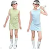 Conjunto de Verano para Niñas 2026 Nuevo Conjunto Elegante para Niños Mayores, Camiseta sin Mangas Deportiva y Pantalones Cortos/Falda Conjunto de Dos Piezas Moderno