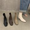 Sapatos de salto alto de alta qualidade Botas Martin brancas Botas francesas pequenas Botas de tornozelo Outono Verão com forro de lã Novas botas skinny Botas femininas