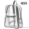 Mochila Transparente à Prova d'Água de PVC em Estoque Grande Capacidade Bolsa Escolar para Estudantes Unissex Bolsa de Gelatina