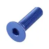 Tornillo de aleación de aluminio con cabeza hexagonal interior, azul zafiro, anodizado, tornillo avellanado, M3-M6, para equipo automatizado, anticorrosión