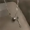 Collar Transfronterizo Xiyin de Acero de Titanio de Lujo con Forma de Cintura para Mujer, Estilo Metálico a la Moda, Diseño de Nicho, Accesorio Clásico
