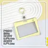 Porta-cartões transparente horizontal da moda para estudantes, cordão para crachá escolar, capa protetora para crachá, porta-cartão IC de comércio exterior no atacado