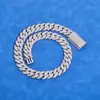 Cadena Cubana Burbuja de Moissanita de 18 mm Hip-Hop Transfronterizo Europeo y Americano Collar de Plata de Ley S925 Joyería de Alta Gama Personalización