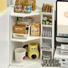 Estante de Almacenamiento de Escritorio Multicapa para Girar Esquinas de Escritorio Estación de Trabajo de Dormitorio de Estudiante Estante de Almacenamiento de Estantería Cosa Buena Artefacto de Escritorio