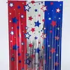 Fornecimento Exclusivo Transfronteiriço de Cortina de Chuva Bandeira Americana, Decoração de Festa Temática Patriótica do Dia da Independência, Cortina de Chuva Laser Estrela para Porta