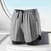 Bañadores para hombre adulto para correr, de doble capa, anti-vergüenza, corte holgado, talla grande, bañadores para aguas termales, al por mayor, sin poliéster