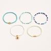 BZ1840 Pulseira Europeia e Americana Transfronteiriça Azul com Contas terno Pulseira Feminina Estilo Étnico Boêmio Multicamadas para Usar Empilhada para o Verão