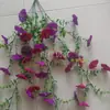 Flores Artificiais Amazon Transfronteiriças Eucalipto Glória da Manhã Flores de Seda Casa Casamento Pátio Externo Pendurado na Parede Pendurado na Parede de Rattan