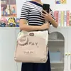 Bolsa de estudo de grande capacidade em desenho animado para alunos do ensino fundamental II e médio, bolsa de ombro transversal, bolsa de mão, bolsa de estudo para alunos do ensino fundamental