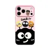 Pulsera de Muñeca de Carbón de Café Adecuada para Funda de Teléfono Apple 18pm iPhone 16 Lindo Dibujo Animado 17 Silicona 15 Exterior