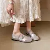 Zapatos Mary Jane para Mujer Otoño Estilo Ballet Punta Cuadrada Correa Cruzada Elástica Suela Plana con Nuevo Estilo Boca Baja Zapatos de Una Sola Pieza Estilo Coreano 2026