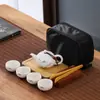 Juego de Té Portátil para Viaje Tetera Ding Kiln Gaiwan Taza de Té Bandeja de Té Taza Rápida Logo de Empresa Regalo Souvenir Juego de Té