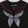 Camisa de Uniforme Estudiantil Estilo Japonés JK Traje de Marinero Accesorios Corbata de Lazo de Pez Dorado Sin Nudo para Mujer